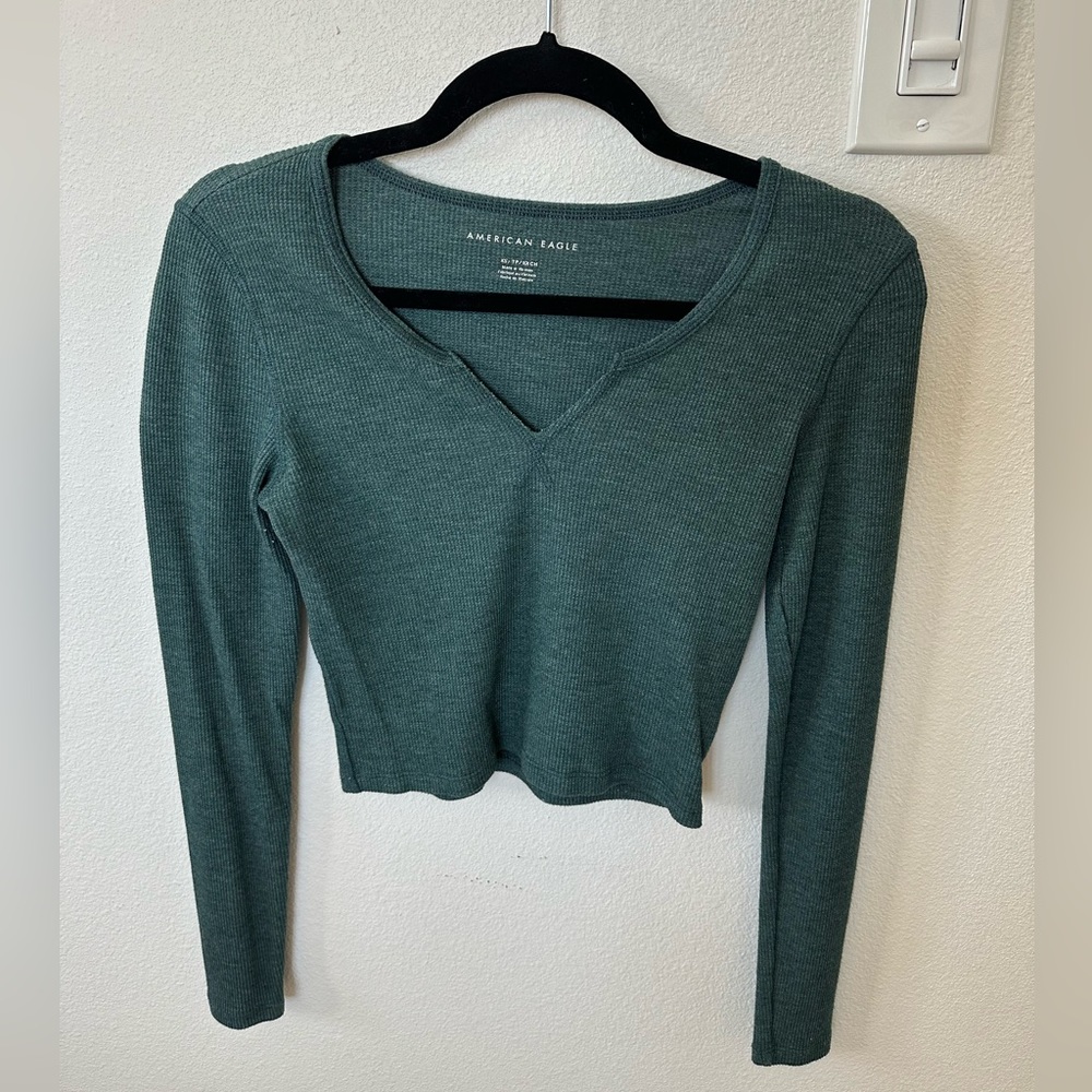 Green Fitted Long Sleeve
